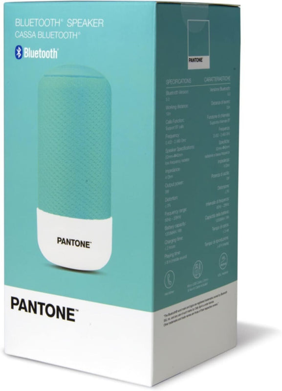 PANTONE | Cassa Bluetooth Speaker 8 Hour Battery 3.5mm Jack 5W Cyan | PT-BS001L