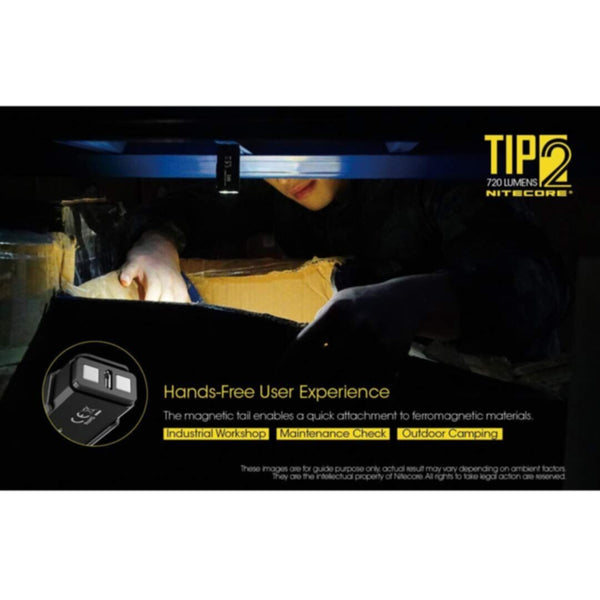 NITECORE | Dual-Core Magnetic Keychain Light 720 Lumens Black | TIP 2