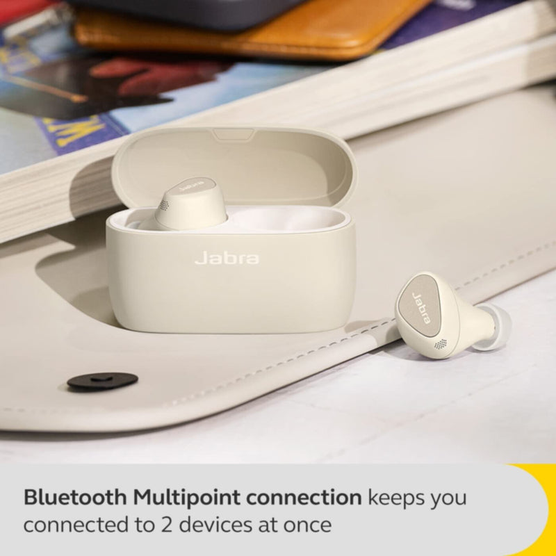 JABRA | Elite 5 True Wireless In-Ear Headphones with Active Noise Cancellation Gold Beige | 100-99181001-60