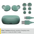 JABRA | Elite 7 Active In-Ear True Wireless Earbuds with Jabra Shake Grip Mint