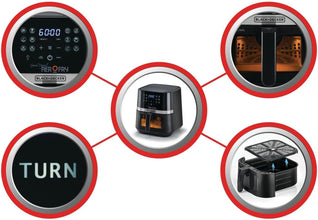 BLACK+DECKER | 12 In 1 Multifunction Grand Digital Air Fryer 5.6 L | AF5800-B5