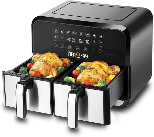 BLACK+DECKER | Digital Dual Zone Air Fryer 4L+4L  1700W | DZAF1700-B5