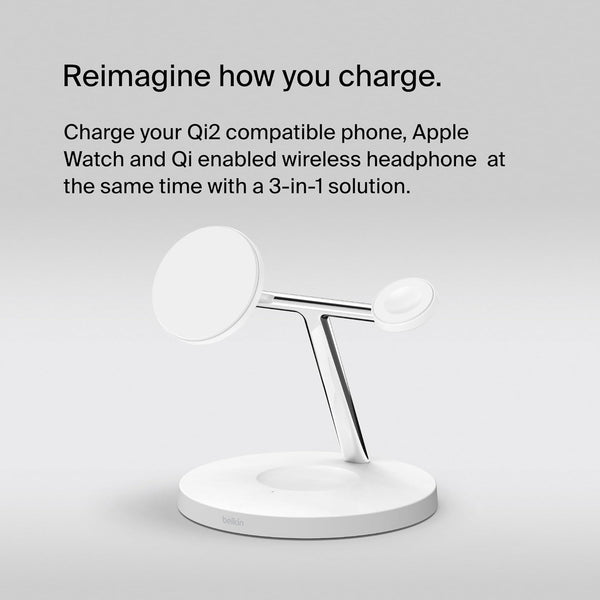 BELKIN | BoostCharge Pro 3 In 1 Wireless Charger with Qi2 | TE0218282