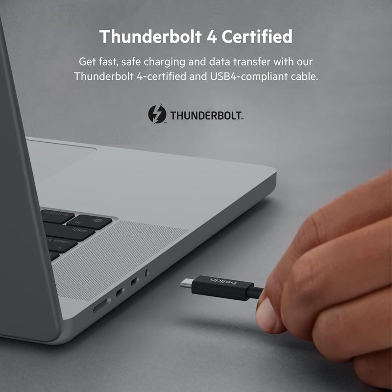 BELKIN | Active Thunderbolt 4 Cable USB Type C Connection with 100W Power Black  | TE0221622