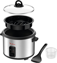 MOULINEX | Easy Rice Cooker 700W 1.8Ltr 10 Cups Capacity Silver-Black | MK123D27
