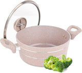 ROYALFORD |  22cm Granite Smart Casserole Glass Lid Beige Multi | RF9467Bge
