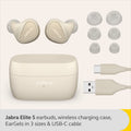 JABRA | Elite 5 True Wireless In-Ear Headphones with Active Noise Cancellation Gold Beige | 100-99181001-60