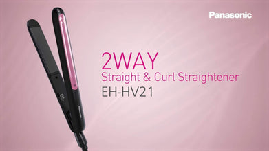 PANASONIC | 2 Way Straight and Curl Hair Straightener | EH HV 21