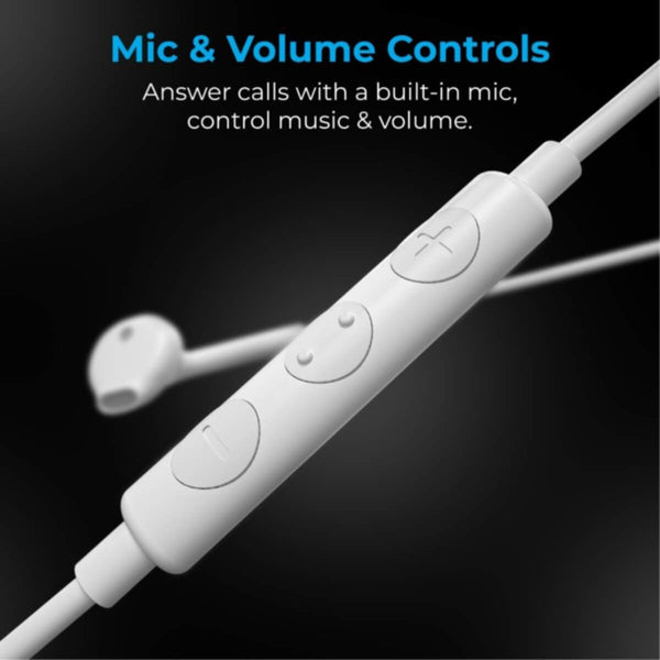 PROMATE | Mono Earphone with Lightning Connector for Iphone-Ipad-Ipod White