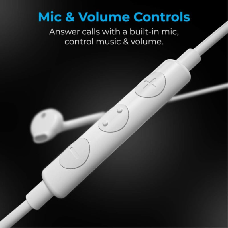 PROMATE | Mono Earphone with Lightning Connector for Iphone-Ipad-Ipod White