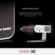 VIEWSONIC | Smart LED Portable Projector with Harman Kardon Speakers | M1+_G2