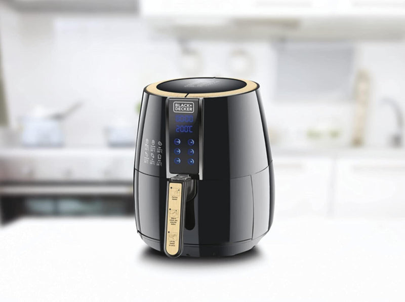 BLACK + DECKER | Performance Range Digital Air Fryer Aerofry 1500W  4Ltr 1.2kg Black | AF400-B5