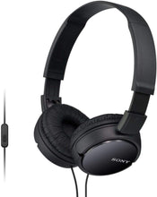 SONY | Wired On-Ear Headphones with tangle free cable, 3.5mm Jack, Headset with Mic | MDR-ZX110AP-BLACK