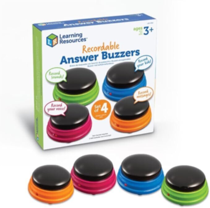 LEARNING RESOURCES UK| Recordable Answer Buzzers (Set Of 4) (3+ Years) | LER3769