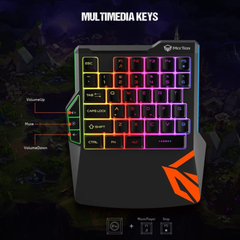 MEETION | One-hand Gaming Keyboard | MT-KB015