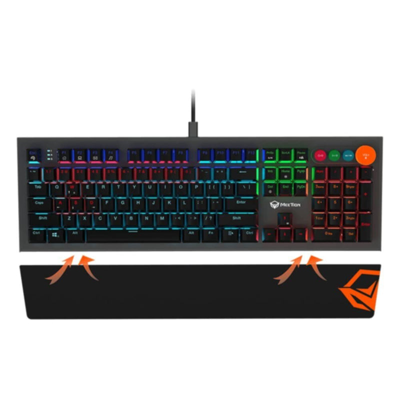 MEETION | Colorful Adjustable Rainbow Backlight Mechanical Gaming Keyboard | MT-MK500