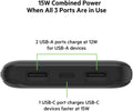 BELKIN | 10K Power Bank With Usb-C 15W, Dual Usb-A, 15Cm Usb-A To C Cable, Black | BPB011btBK