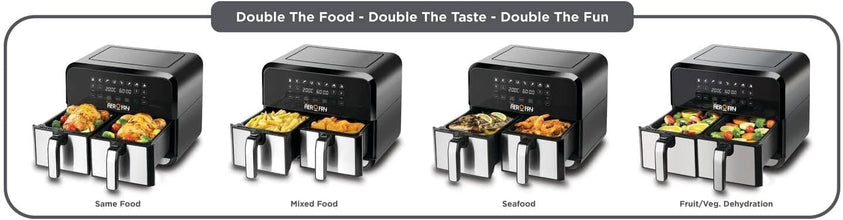 BLACK+DECKER | Digital Dual Zone Air Fryer 4L+4L  1700W | DZAF1700-B5