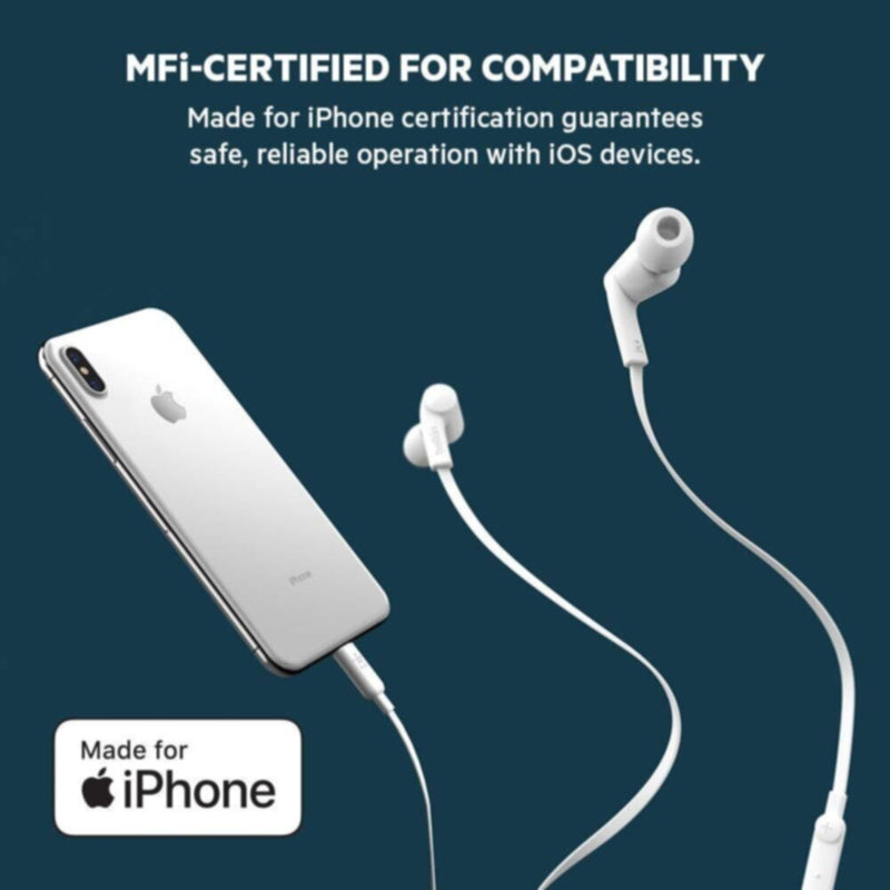 BELKIN | RockStar In-Ear Headphones with Lightning Connector White | G3H0001btWHT