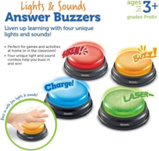 LEARNING RESOURCES UK| Lights And Sounds Buzzers (Set Of 4) (3+ Years) | LER3776