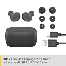 JABRA | Elite 2 In-Ear True Wireless Earbuds with Customizable Music & Powerful Bass Dark Grey