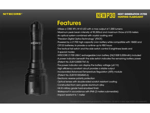 NITECORE | 1000 Lumens Compact Long-Range Hunting Flashlight USB-C Rechargeable | New P30