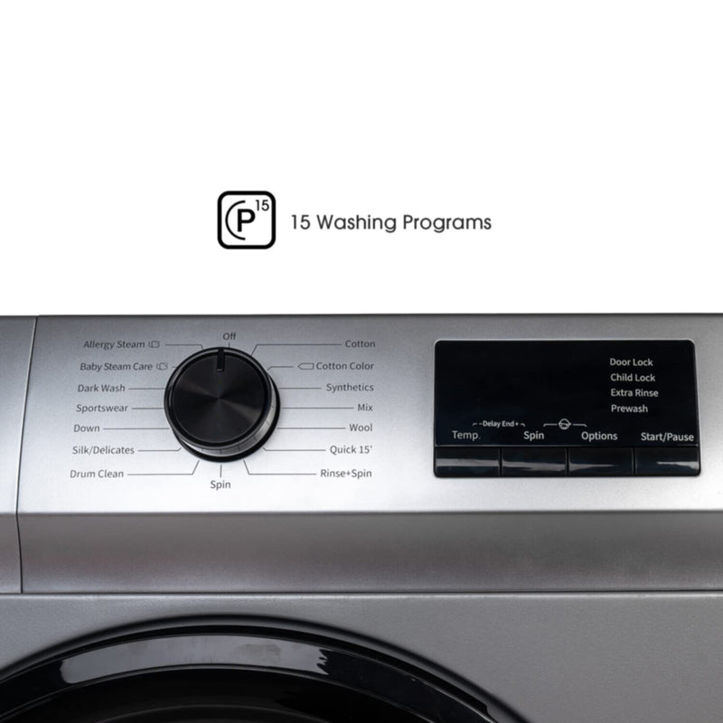 HISENSE | 7.0Kg Fully-Automatic Front Loading Washing Machine Silver | WFVB7012MS