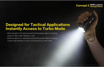 NITECORE | Concept 2 6500 Lumen Compact Rechargeable Light Black