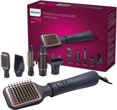 PHILIPS | 5000 Series Airstyler for Drying and Styling with Ionic Care 5 Attachments, 1000W, 3 Heat Settings Blue | BHA530/03