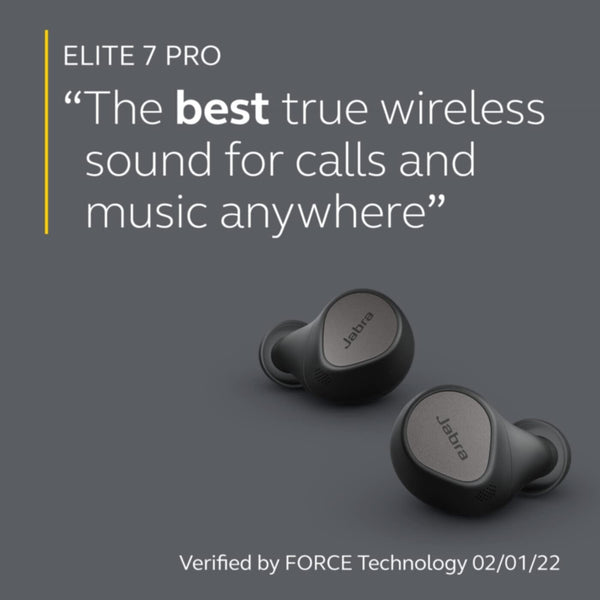 JABRA | Elite 7 Pro In-Ear True Wireless Earbuds with Jabra Multi Sensor Titanium Black
