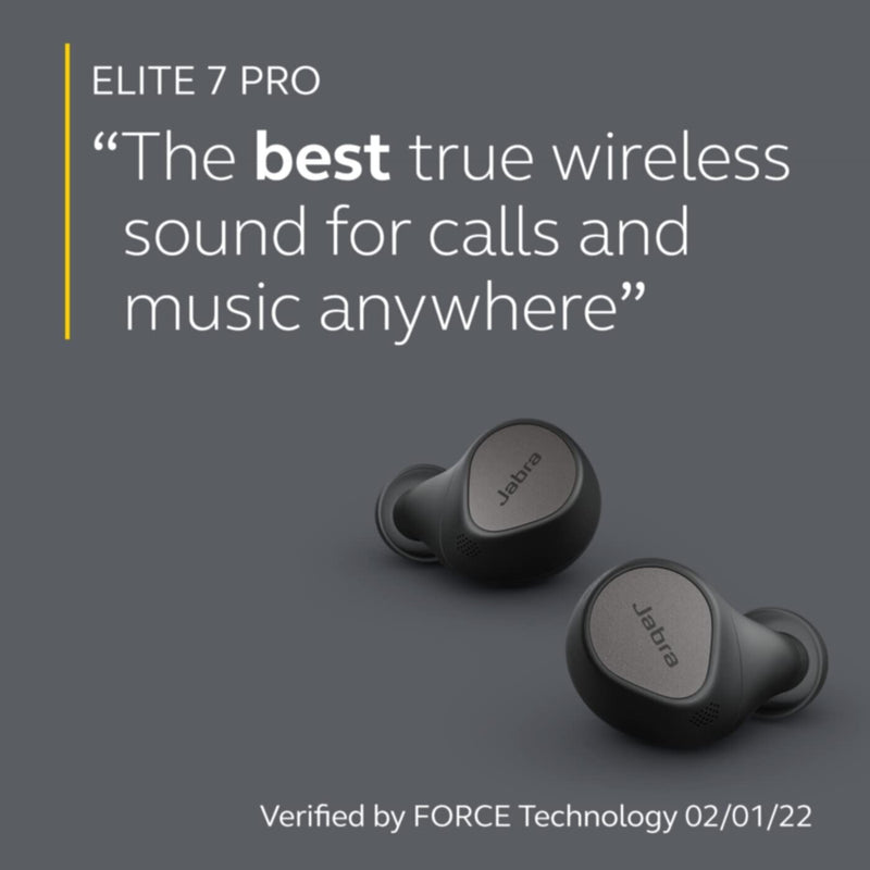 JABRA | Elite 7 Pro In-Ear True Wireless Earbuds with Jabra Multi Sensor Titanium Black