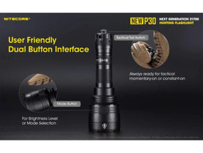 NITECORE | 1000 Lumens Compact Long-Range Hunting Flashlight USB-C Rechargeable | New P30