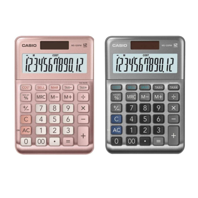 CASIO | The Standard for Business Mini Desk Type Calculator 12 Digits | MS-20F-W-DP