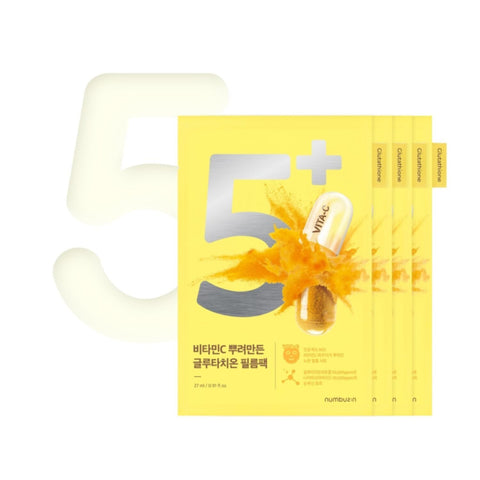 Numbuzin | No.5 Vitamin Spotlight Sheet Mask (4Ea - Pack Of 4)