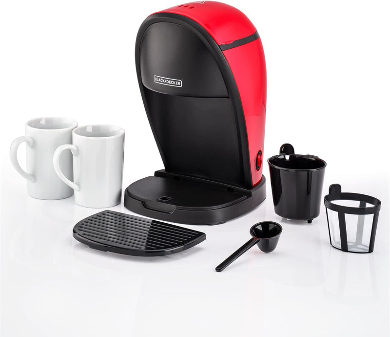 BLACK+DECKER | Twin Serve Coffee Maker Machine With 250ml Water Tank | DCM48-B5