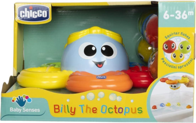 CHICCO | Gioco Bagno Billy il Polpo Bath Toy, Multi-Coloured 6-36M | 10037000000