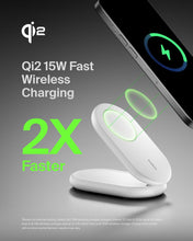 BELKIN | Fast Charge 2 In 1 Magnetic Foldable Qi2 Charger 15W White  | TE0221624