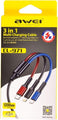 AWEI | Micro Type C Lightning 3 In 1 Multi Charging Cable| CL-971
