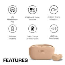 JBL|  Wavebuds Beige True Wireless Earbuds | 301001000000597
