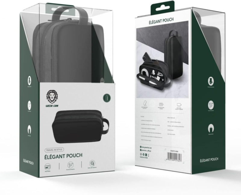 GREEN LION | Elegant Pouch Black