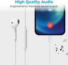 PROMATE | Mono Earphone with Lightning Connector for Iphone-Ipad-Ipod White