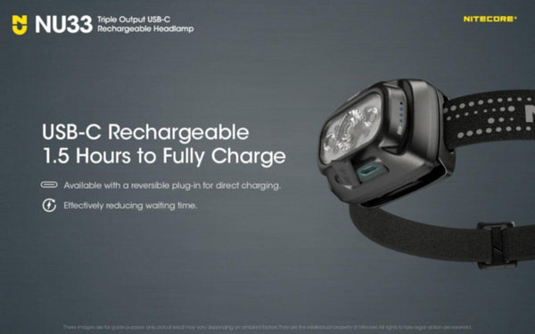 NITECORE | 700 LumensTriple Output USB-C Rechargeable Headlamp | NU33