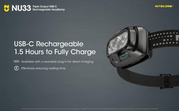 NITECORE | 700 LumensTriple Output USB-C Rechargeable Headlamp | NU33
