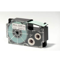 CASIO | Label Printer Black On Clear Tapes 18mm | XR-18X1-W-DJ1