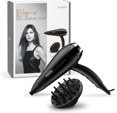 BABYLISS | Turbo Smooth Hair Dryer Corded 2200W Black | D572DSDE