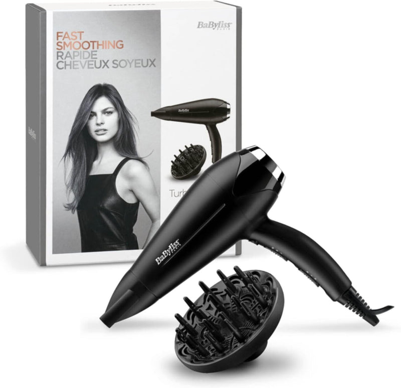 BABYLISS | Turbo Smooth Hair Dryer Corded 2200W Black | D572DSDE