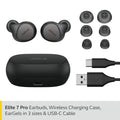 JABRA | Elite 7 Pro In-Ear True Wireless Earbuds with Jabra Multi Sensor Titanium Black