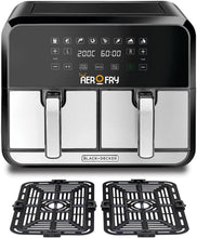 BLACK+DECKER | Digital Dual Zone Air Fryer 4L+4L  1700W | DZAF1700-B5