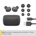 JABRA | Elite 3 In-Ear True Wireless Earbuds with Powerful Sound & Crystal Clear Calls Dark Grey