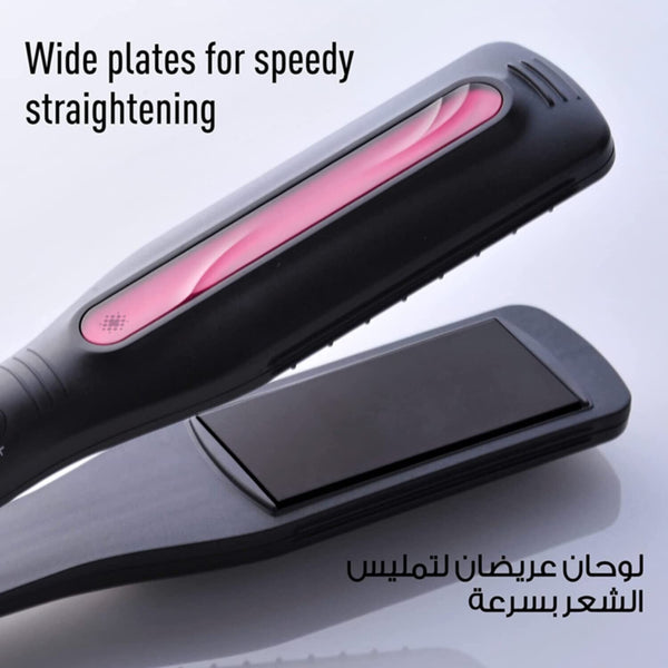 PANASONIC | Ceramic Hair Straightener with Wide Plate and Fast Hair Straightening | EH HS 42